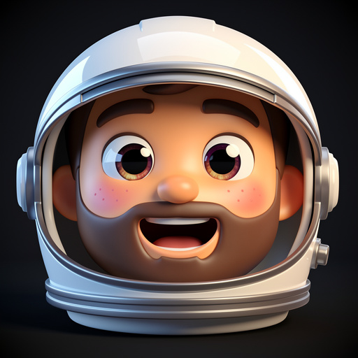 Astronaut emoji portrait